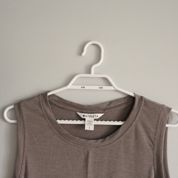 Athleta Women's Sz Lrg Brown Vital 2.0 Sleeveless Active Stretch Crew Tank Top - Picture 3 of 12